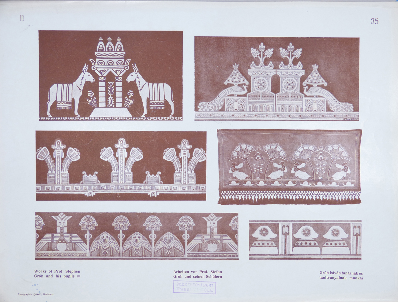 Design for Ornamental Motifs in Hungarian Style by István Gróh and His Pupils (Dezső Syendrői, János Kalmár)