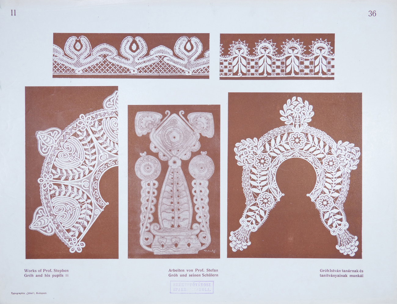 Design for Ornamental Motifs in Hungarian Style by István Gróh and His Pupils (Dezső Szendrői, János Kalmár)