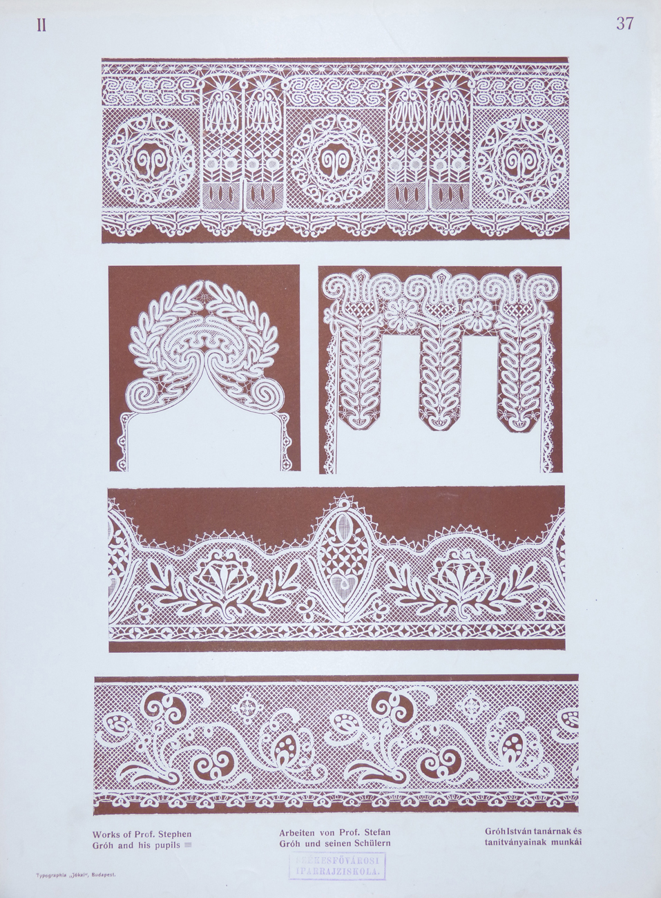 Design for Ornamental Motifs in Hungarian Style by István Gróh and His Pupils (István Örkényi)